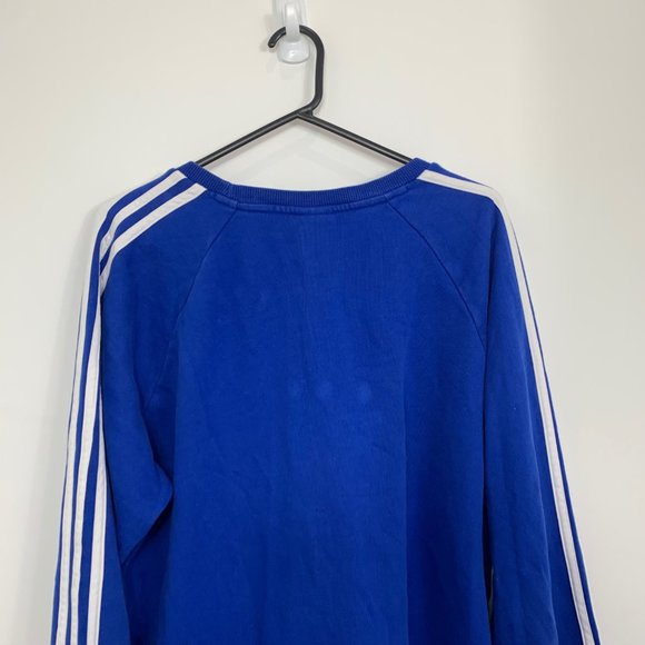 Adidas Football Sweatshirt Mens Size XL Blue Cotton Pullover Sportswear - Picture 6 of 7